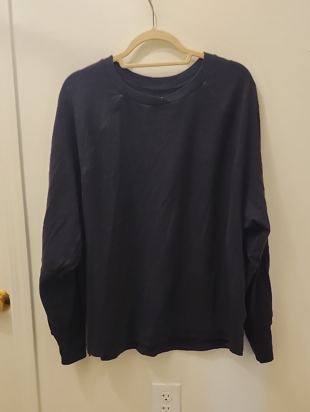 aerie Black Long-Sleeve Crew Tee